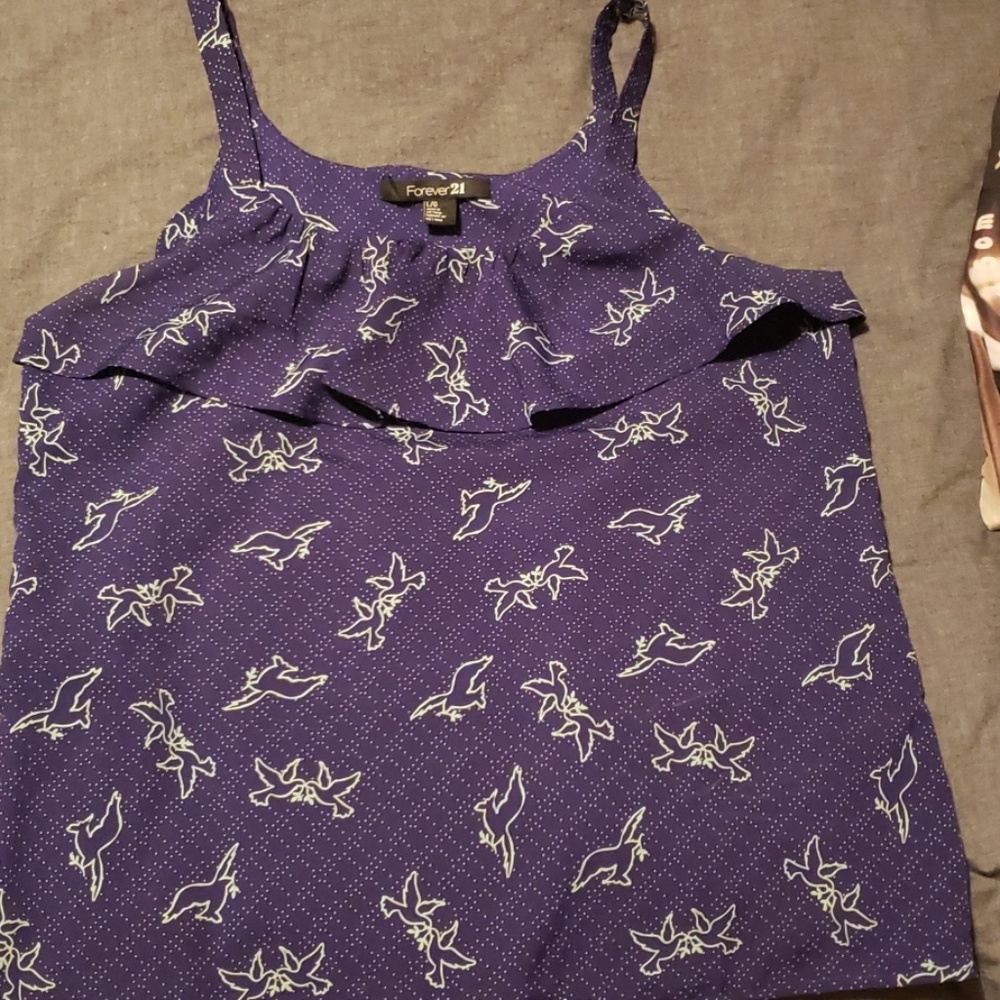 Forever 21 Tank top with ruffles